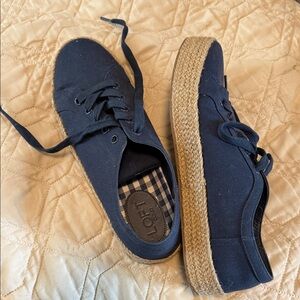 LOFT Navy Canvas Sneakers